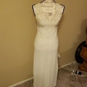 White dress with shawl